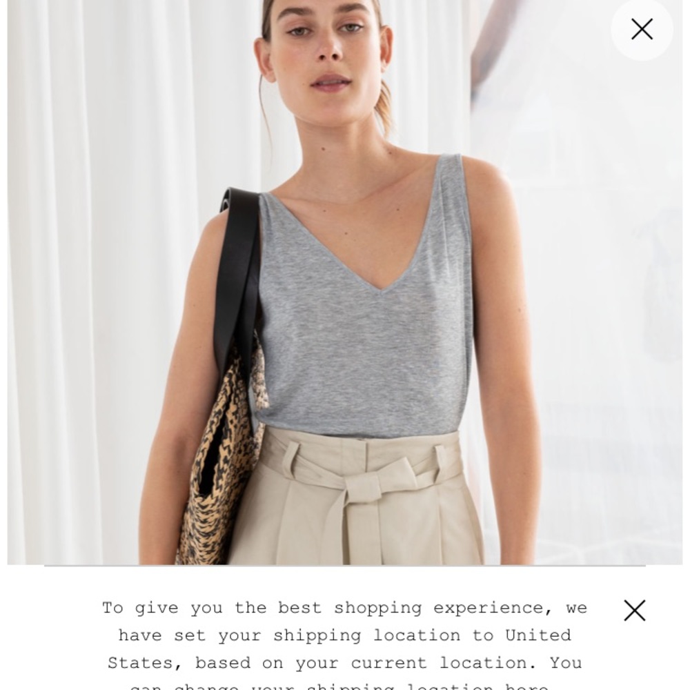 & Other Stories navy knit tank